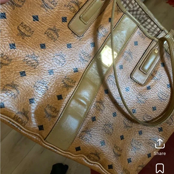 MCM Cognac Visetos Tote Bag - Picture 2 of 7